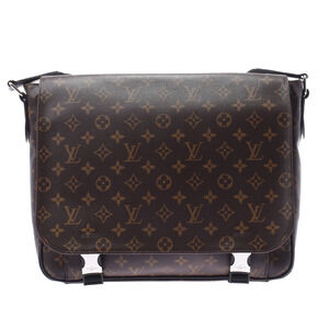 LOUIS VUITTON Macassar Brown Clarence Brown Black Shoulder Bag